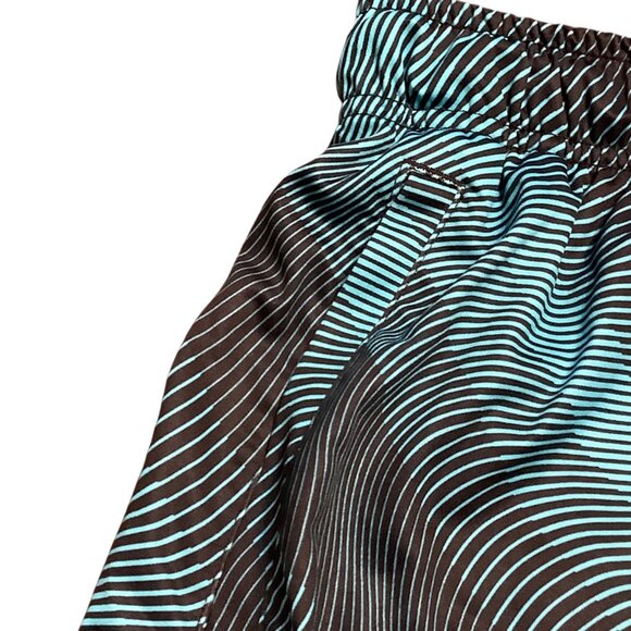 Nike Dri-Fit Men Medium Athletic Basketball Shorts Blue Black Striped - Picture 5 of 12